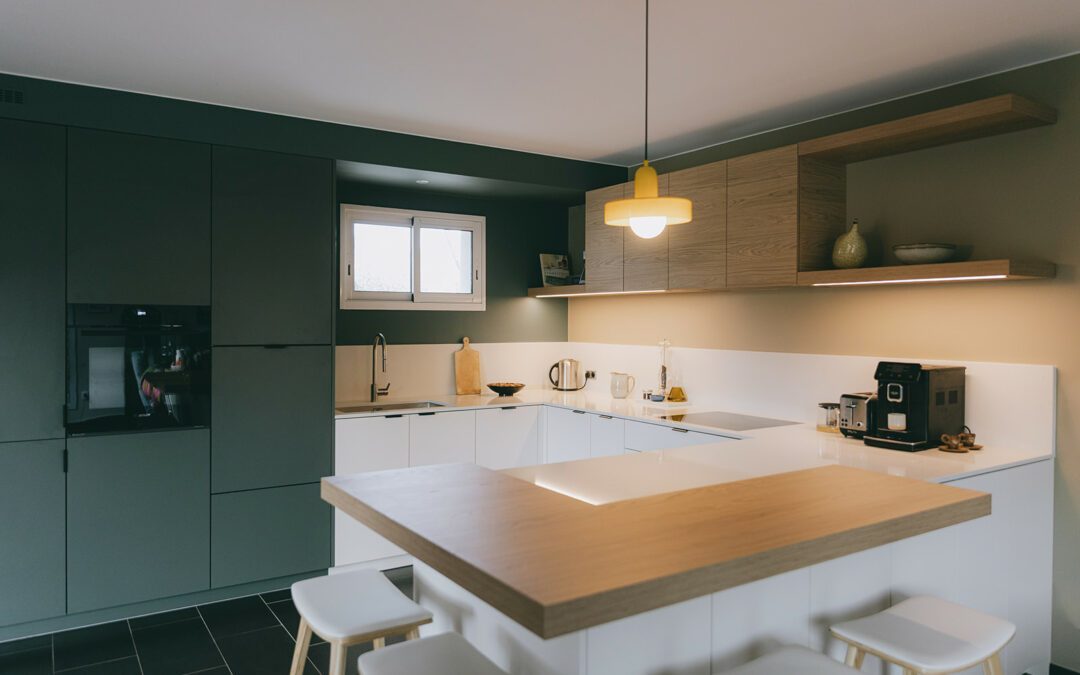 Cuisine teintée de vert